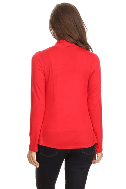 Women'S Solid Open Front Long Sleeve Lightweight Soft Basic Sweater Cardigan