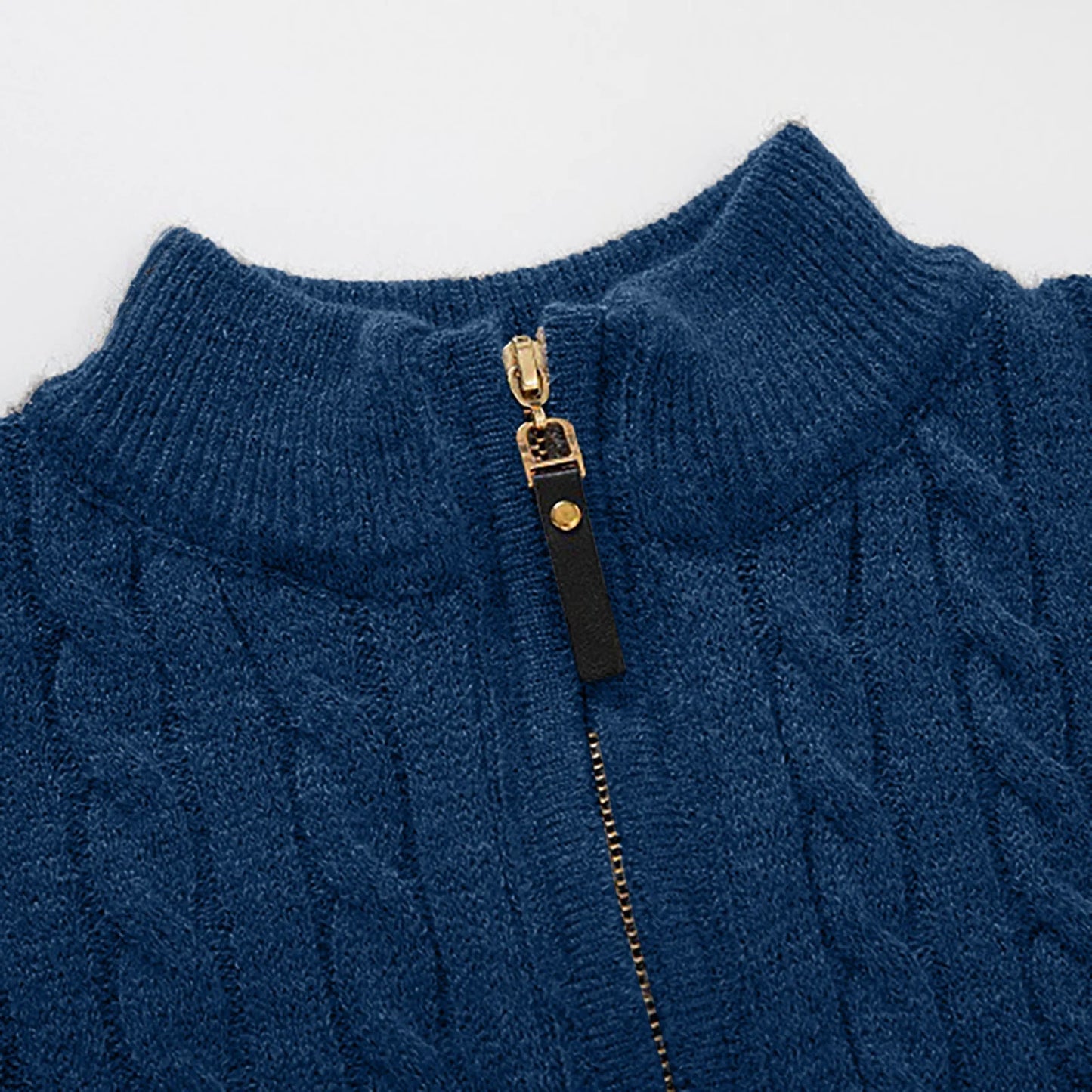 Sweaters for Men Cable Knit Crew Neck Top Long Sleeve Dressy Casual Fall and Winter Quarter Zip Pullover Sweater