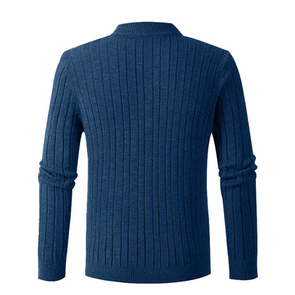 Sweaters for Men Cable Knit Crew Neck Top Long Sleeve Dressy Casual Fall and Winter Quarter Zip Pullover Sweater