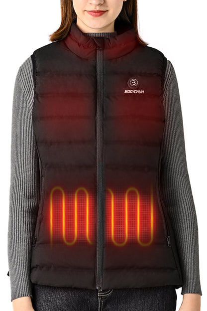 Men'S Heated Vest with No Battery Pack Inclouded, Stocking Stuffers Washable Lightweight Heated Coat with 6 Heating Zones for Skiing, Black, M