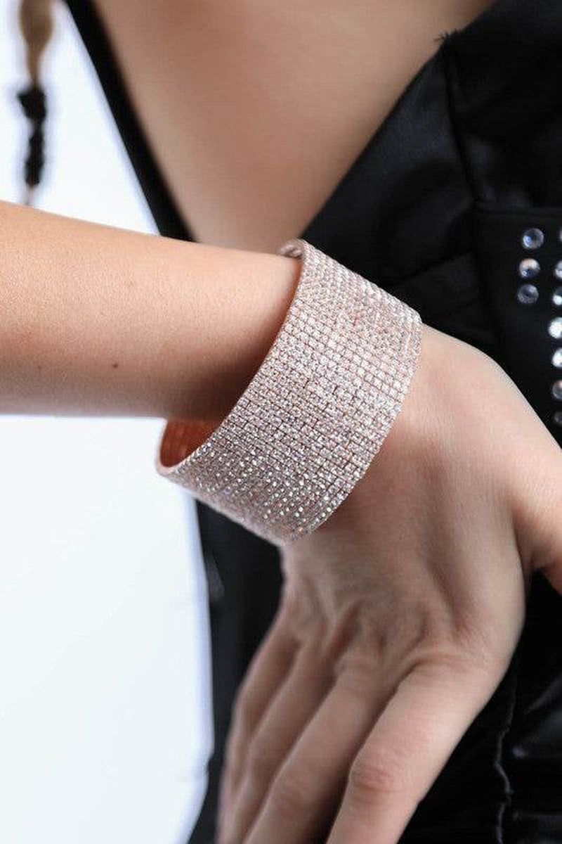 SPARKLY RHINESTONE CUFF BRACELET