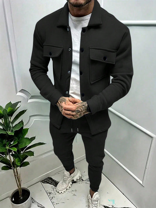 Manfinity Homme Men'S Solid Color Casual Suit