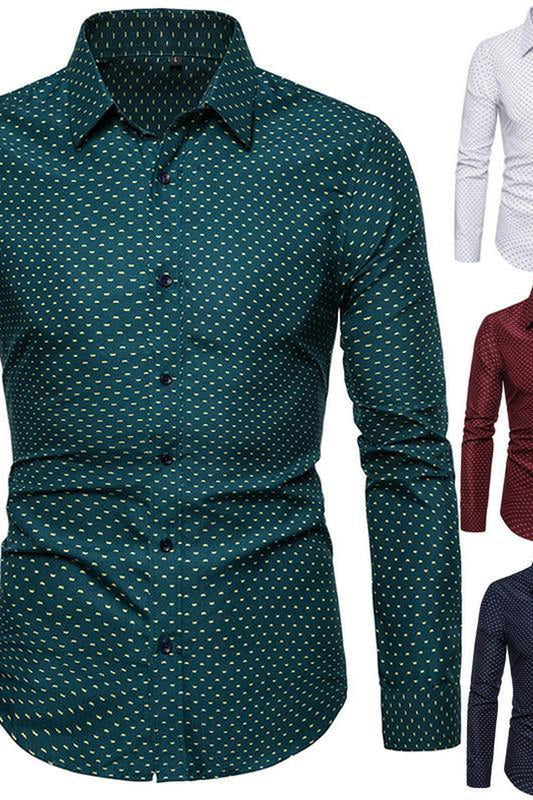 Men'S Floral Long Sleeve Shirt